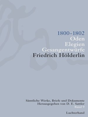 cover image of Sämtliche Werke, Briefe und Dokumente. Band 9